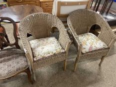 Pair of Seagrass conservatory chairs