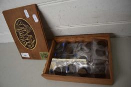 A box of various assorted coinage, mainly British copper