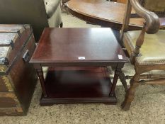 Modern mahogany veneered two tiered coffee table