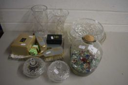 Mixed Lot: Various dressing table items, glass bowls,vases etc