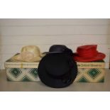 Four various ladies hats to include two in John Lewis boxes