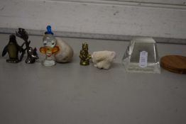 Mixed Lot: Miniature glass figure and other assorted items