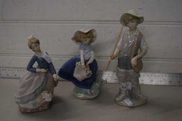 Group of three Lladro figures