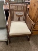 Early 20th Century Bergere armchair with barley twist front supports