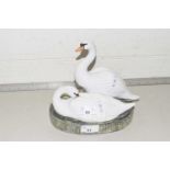 Terrington Pottery model of two swans