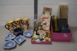 Collection of various bridge and playing card related items to include a set of novelty Doulton