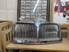 Chrome radiator grill from an MG