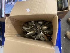 One box of various assorted cutlery