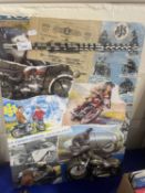 Motorcycle clock on a montage backing