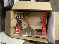 Two boxes of Vintage Life magazines, principally 1960's/70's