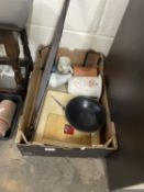 Box of various house clearance ceramics