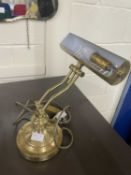 Brass finish desk lamp