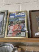 Motor racing interest, signed photo of James Hunt, framed and glazed