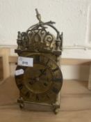 Reproduction brass lantern clock