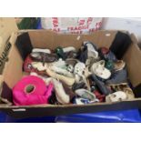 Box of various childrens shoes