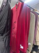 Four various red ladies jackets to include Nina Ricci and others