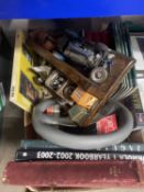 One box of various motor related books, magazines, model car etc