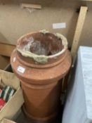 Large terracotta chimney pot