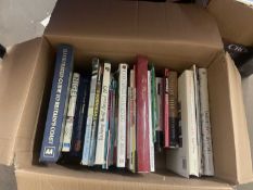 Box of various mixed books