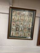 Framed group of cigarette cards, Monuments and Religious Subjects