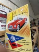 Reproduction MG metal advertising picture
