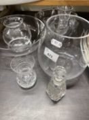 A quantity of mixed glass to include fruit bowls, vases etc