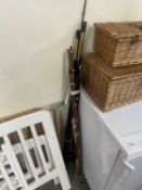 Mixed Lot: Various vintage fishing rods