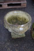 Concrete garden urn