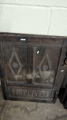 Pair of 18th Century oak cabinet doors with carved decoration