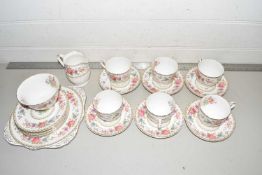 Quantity of Grafton Malvern floral pattern tea wares
