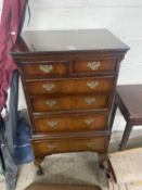 A reproduction Georgian style chest on stand, 65cm wide