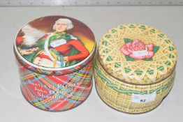 Two vintage Huntley & Palmers biscuit tins