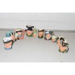 Collection of Royal Doulton miniature character jugs