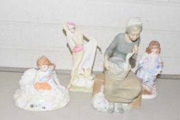 Mixed Lot: Royal Worcester figurine Safe at Last together with Royal Worcester figurine Lullaby,