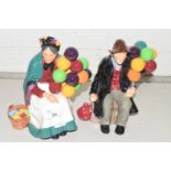 Royal Doulton figures, The Old Balloon Seller and The Balloon Man