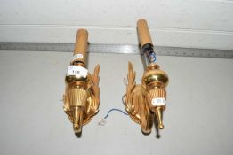 Pair of modern wall sconce light fittings