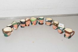 Collection of Royal Doulton miniature character jugs