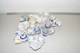 Collection of various pottery cruets
