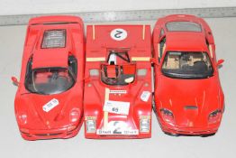 Three model Ferrari's to include Maisto