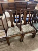 A pair of Edwardian dining chairs
