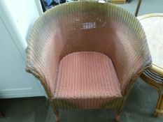 A rattan style armchair