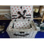 A wicker hamper