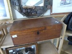 A 19th Century hardwood writing box for repair