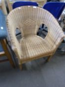 Lloyd Loom style rattan chair