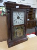 An Edwardian wall clock, approx 63cm high