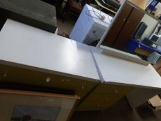 Retro melamine dressing table and similar three drawer chest