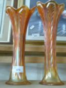 Pair of Carnival Glass vases