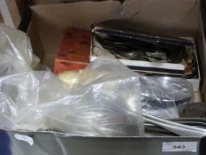 Box of various assorted cutlery
