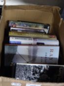 One box of various books and DVD's to include Ray Mears and Ben Fogle