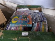 One box of various DVD's, Nintendo Wii games etc